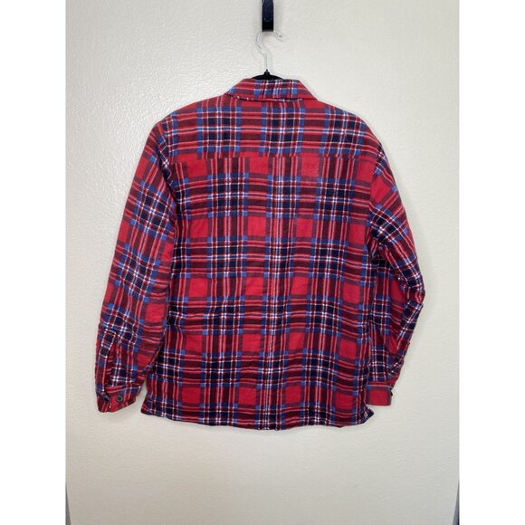 Vintage Fieldmaster‎ mens red Flannel Jacket Medium long sleeve button up plaid - Picture 3 of 7